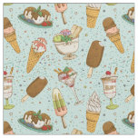 Cute Ice Cream Pattern Fabric