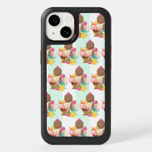 Cute Ice Cream Pattern OtterBox iPhone 14 Case