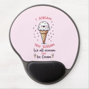 Cute Ice Cream Pun Gel Mouse Pad