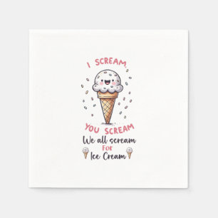 Cute Ice Cream Pun Napkins