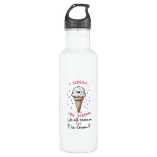 Cute Ice Cream Pun  Stainless Steel Water Bottle