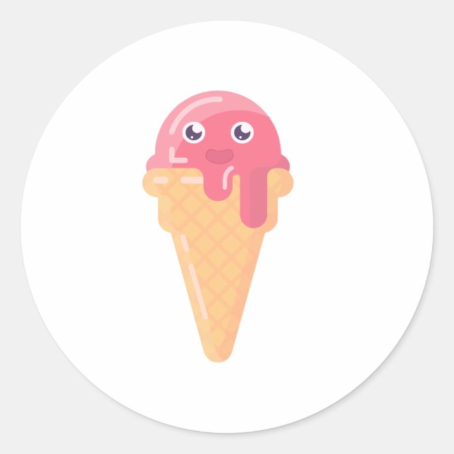  Cute Ice Cream Sticker – Summer Sweet Treat (Front)