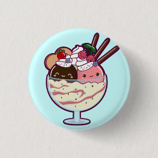 Cute Ice Cream Sundae Pinback Button