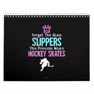 Cute Ice Hockey Girls Gift Women Quote Calendar