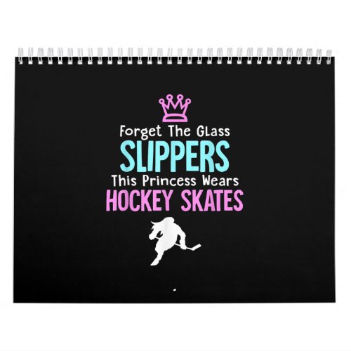 Cute Ice Hockey Girls Gift Women Quote Calendar