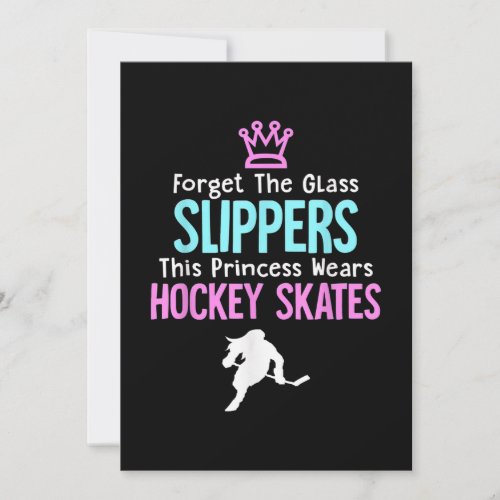 Cute Ice Hockey Girls Gift Women Quote Holiday Card