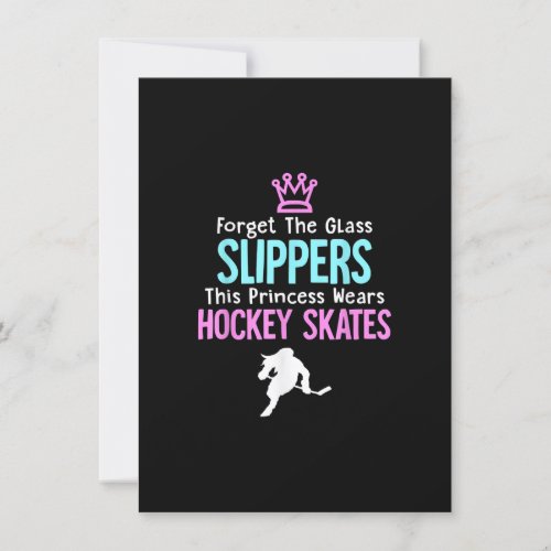 Cute Ice Hockey Girls Gift Women Quote Invitation