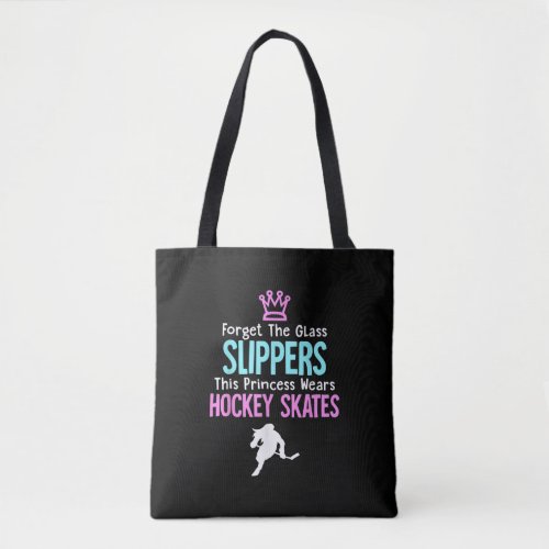 Cute Ice Hockey Girls Gift Women Quote Tote Bag