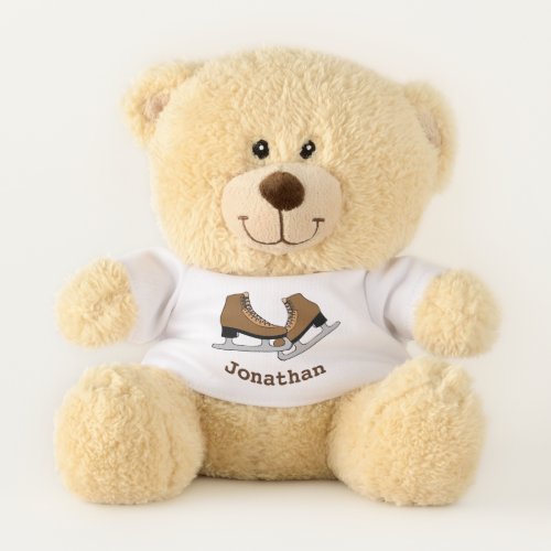 Cute Ice Hockey Skates Sports Teddy Bear