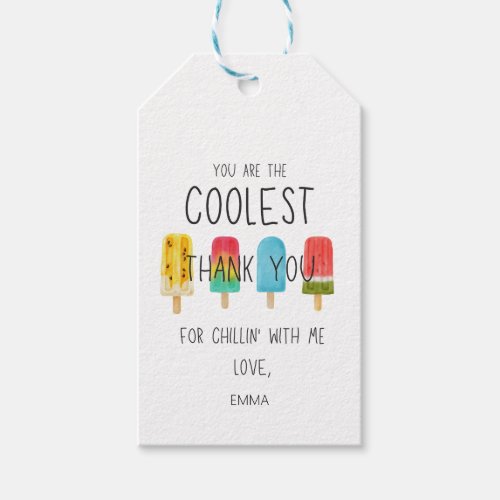 Cute Ice pop birthday Thank you Favour Gift Tags