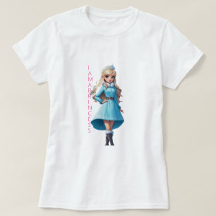 Cute Ice Princess and Butterfly Colorful Double T-Shirt