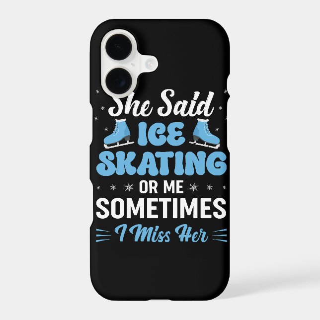 Cute Ice Rink Synchronized is Calling Iphone Case (Back)