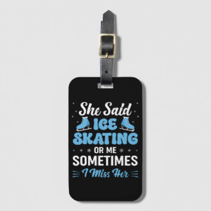 Cute Ice Rink Synchronized is Calling Luggage Tag