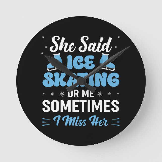 Cute Ice Rink Synchronized is Calling Round Clock (Front)