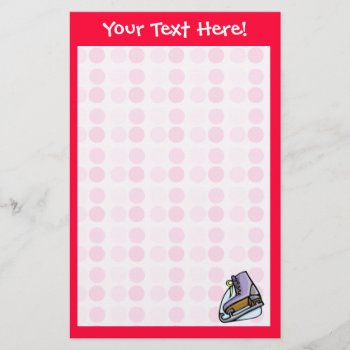 Cute Ice Skate Stationery by SportsWare at Zazzle