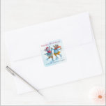 Cute Ice Skating Mice Watercolor Holiday Sticker<br><div class="desc">Send your best holiday wishes with a pair of darling ice skating mice. Fully customizable throughout. Great for any winter celebration.</div>