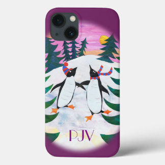 Cute Ice-Skating Penguins iPhone 5/5s Case