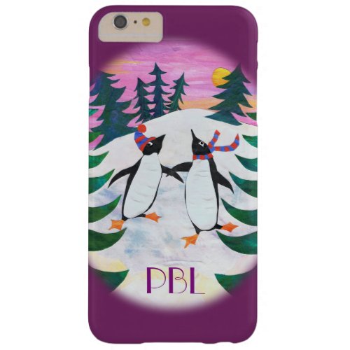 Cute Ice_Skating Penguins iPhone 6 Plus Case