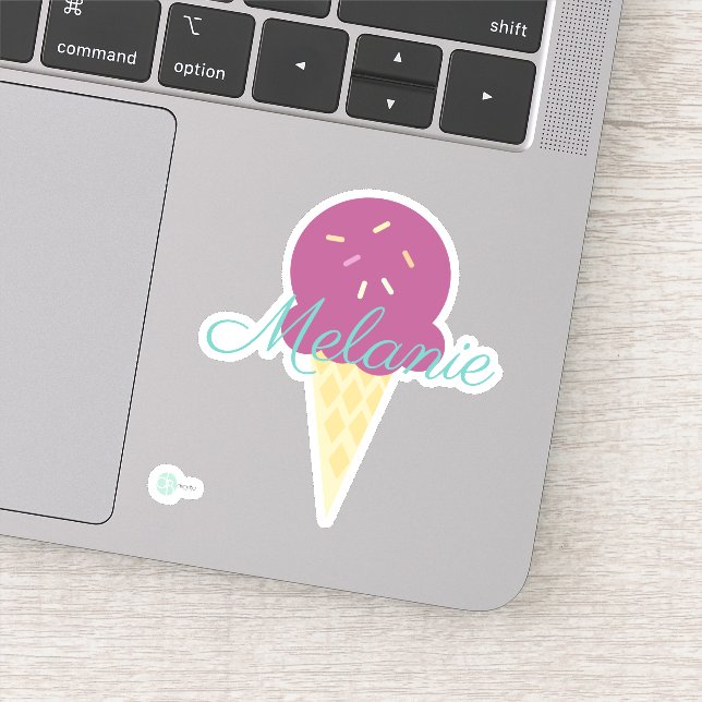 Cute Icecream Cone with Sprinkles  Sticker (Detail)