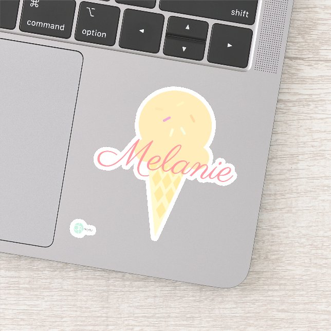 Cute Icecream Cone with Sprinkles  Sticker (Detail)