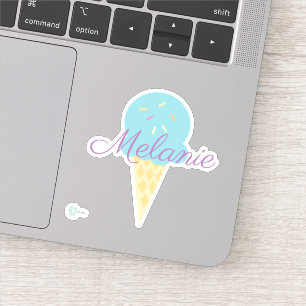 Cute Icecream Cone with Sprinkles Sticker