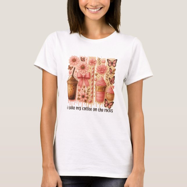 Cute Iced Coffee Lover  T-Shirt (Front)
