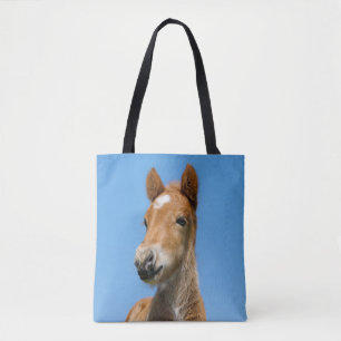 Cute Icelandic Horse Foal Pony Head Front Photo - Tote Bag