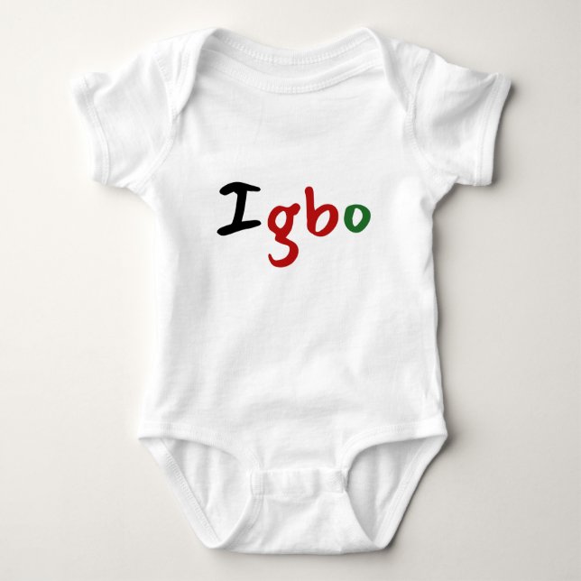 Cute Igbo Pan African Baby Bodysuit (Front)