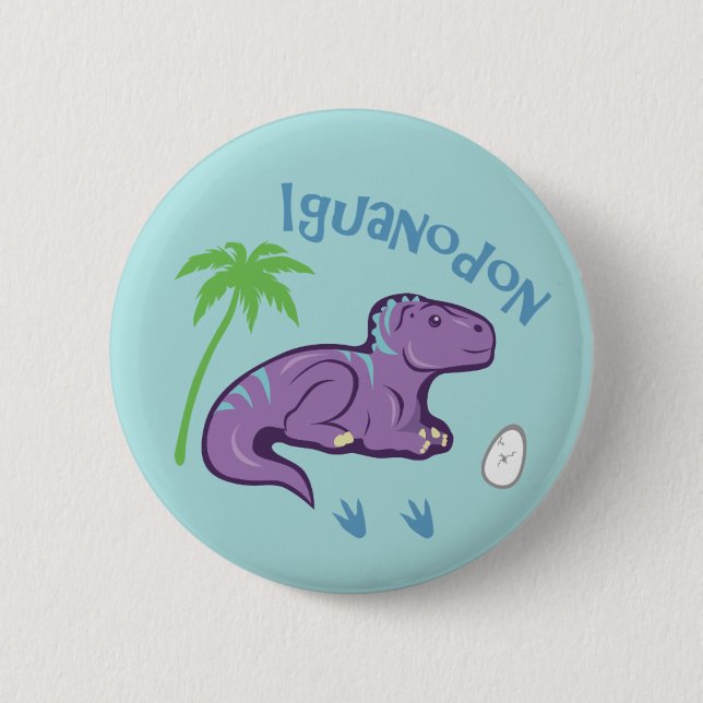 Cute Iguanodon Button (Front)