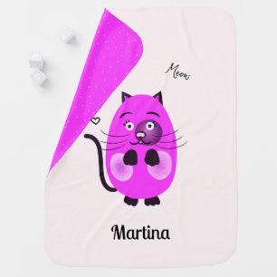 Cute Iilac cat Baby Blanket