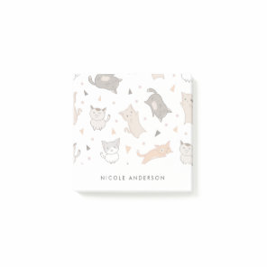 Cute Illustrated Cats Post-it Notes