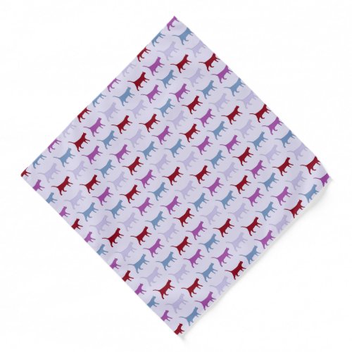 Cute Illustrated Cats Walking Purple Pattern Bandana