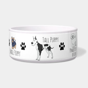 Cute Illustrated Puppy Dogs Poem Bowl