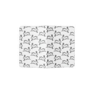Cute Illustrated Rabbits Bunny Pattern Design Passport Holder