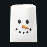 Cute Illustrated Snowman Face Christmas Favor Bag<br><div class="desc">Hand drawn snowman face on custom favor bag,  or transfer to any product. Original illustration by Becky Nimoy.</div>