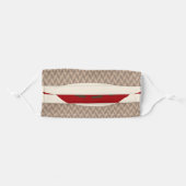 Cute Illustrated Sock Monkey Smile Cloth Face Mask (Front, Folded)