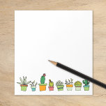 Cute Illustrated Succulent Garden Border Notepad<br><div class="desc">Stay organized in style with this custom notepad featuring a cute hand-drawn succulent border. The playful, artsy greenery design adds a cheerful touch to your daily notes, lists, and reminders. Personalize it easily using the design tools—add a name, inspirational quote, or any custom text to make it uniquely yours. A...</div>