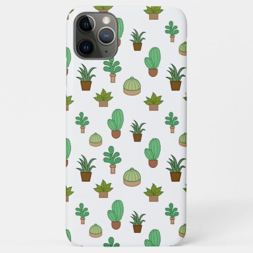 Cute Illustrated Succulents and Cactus iPhone 11 Pro Max Case