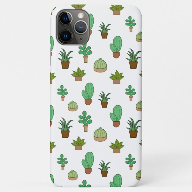 Cute Illustrated Succulents and Cactus Case-Mate iPhone Case (Back)