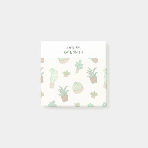 Cute Illustrated Succulents and Cactus Post-it Notes
