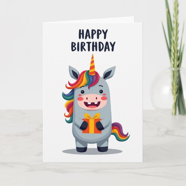 Cute Illustration Birthday Card (Front)