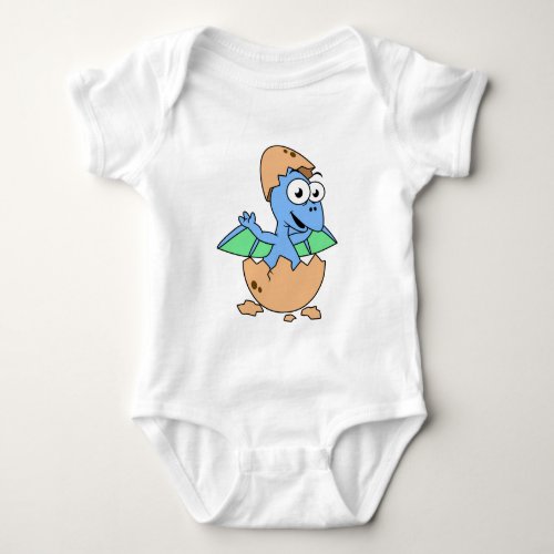 Cute Illustration Of A Baby Pterodactyl Hatching Baby Bodysuit