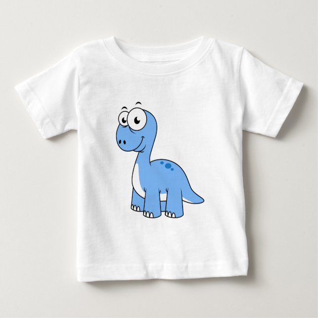 Cute Illustration Of A Brontosaurus. Baby T-Shirt (Front)