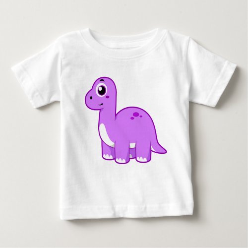 Cute Illustration Of A Brontosaurus Dinosaur Baby T_Shirt