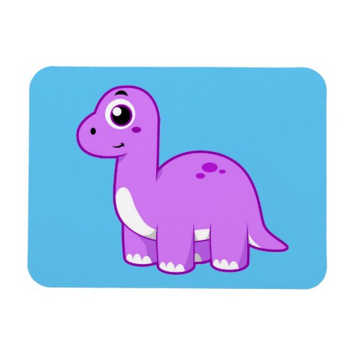 Cute Illustration Of A Brontosaurus Dinosaur Magnet