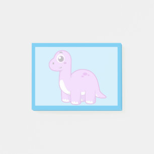 Cute Illustration Of A Brontosaurus Dinosaur. Post-it Notes