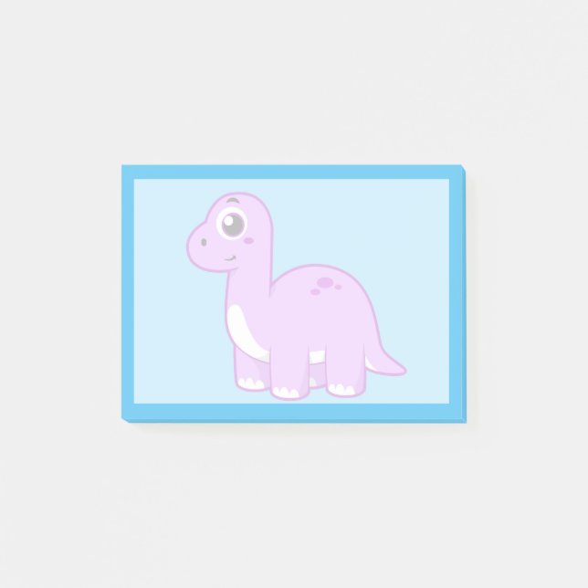 Cute Illustration Of A Brontosaurus Dinosaur. Post-it Notes (Front)