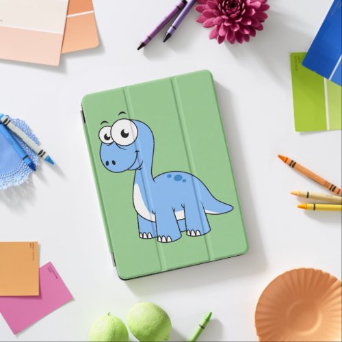 Cute Illustration Of A Brontosaurus iPad Air Cover