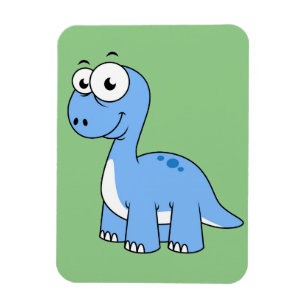 Cute Illustration Of A Brontosaurus. Magnet
