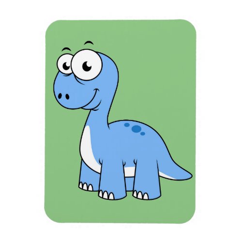 Cute Illustration Of A Brontosaurus Magnet
